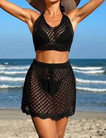 Compleu De Plaja SHEIN, negru