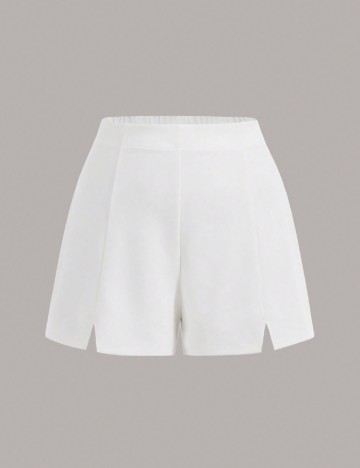 
						Pantaloni scurti SHEIN CURVE, alb