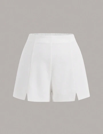 Pantaloni scurti SHEIN CURVE, alb