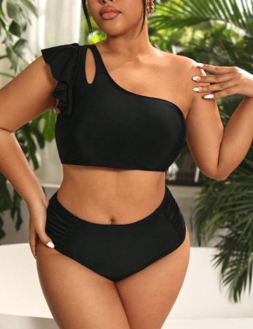 
						Costum de baie SHEIN CURVE, negru
