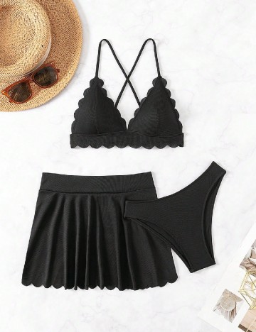 
						Costum de baie SHEIN, negru