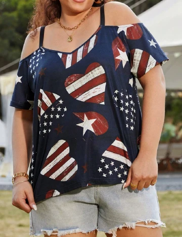 Bluza SHEIN CURVE, bleumarin