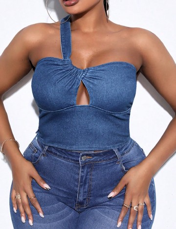 
						Top SHEIN CURVE, albastru