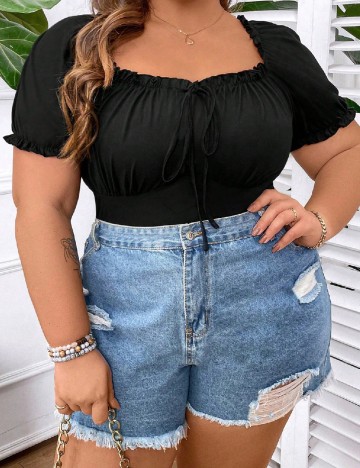 
						Top SHEIN CURVE, negru