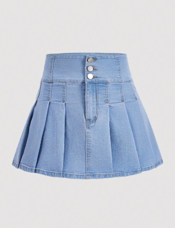 
						Fusta SHEIN, albastru