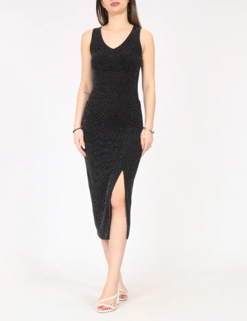 Rochie medie River Island, negru/argintiu