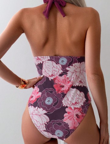 Costum de baie SHEIN, floral print