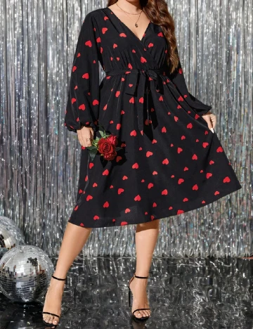 Rochie medie SHEIN CURVE, negru