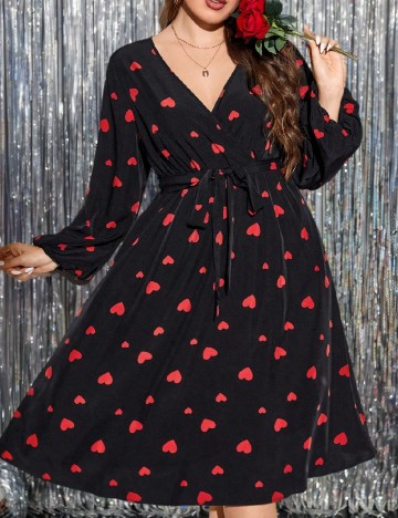 Rochie medie SHEIN CURVE, negru