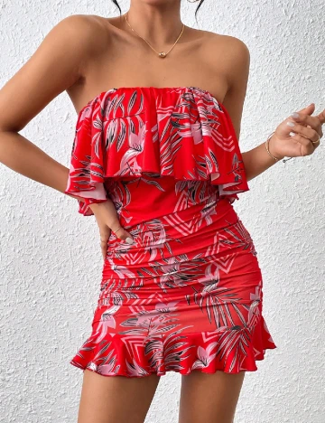 Rochie scurta SHEIN, rosu