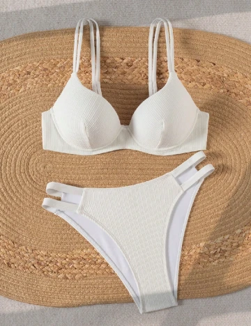 Costum de baie SHEIN, alb