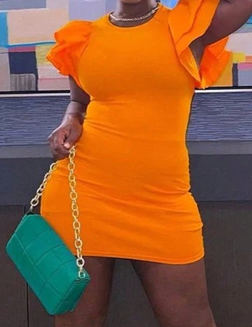 
						Rochie scurta SHEIN CURVE, portocaliu