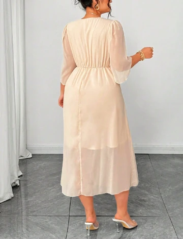 Rochie medie SHEIN CURVE, crem