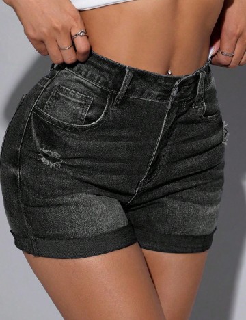 Pantaloni scurti SHEIN, negru