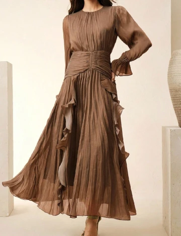 Rochie lunga Anewsta, maro