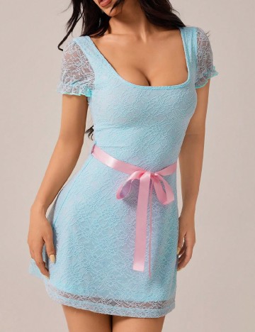 Rochie scurta SHEIN, bleu