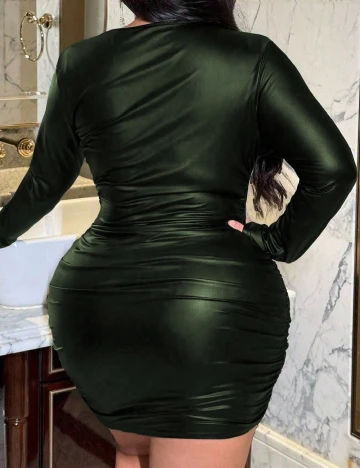 Rochie scurta SHEIN CURVE, verde