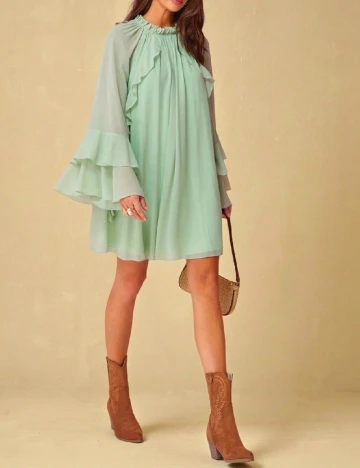 Rochie scurta SHEIN, verde