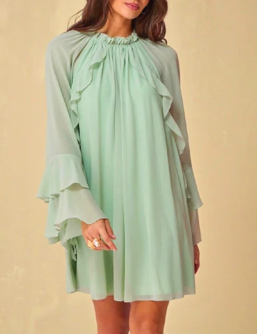 Rochie scurta SHEIN, verde