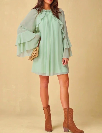 Rochie scurta SHEIN, verde