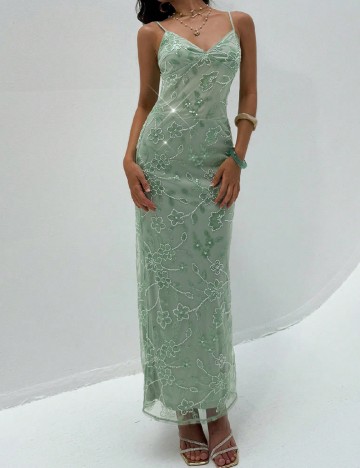 Rochie lunga SHEIN, verde