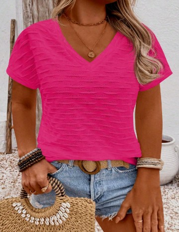 
						Tricou SHEIN CURVE, roz