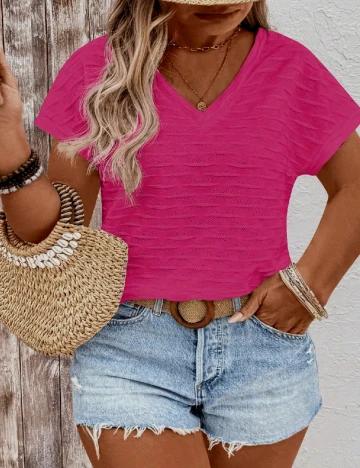 Tricou SHEIN CURVE, roz