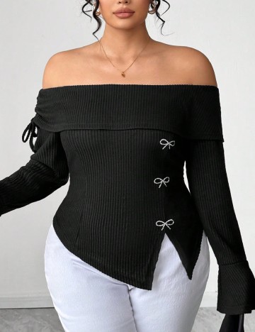 
						Bluza SHEIN CURVE, negru