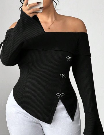 Bluza SHEIN CURVE, negru