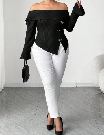 Bluza SHEIN CURVE, negru