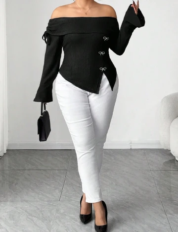 Bluza SHEIN CURVE, negru