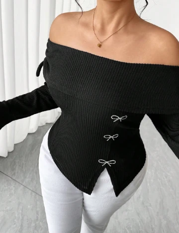 Bluza SHEIN CURVE, negru