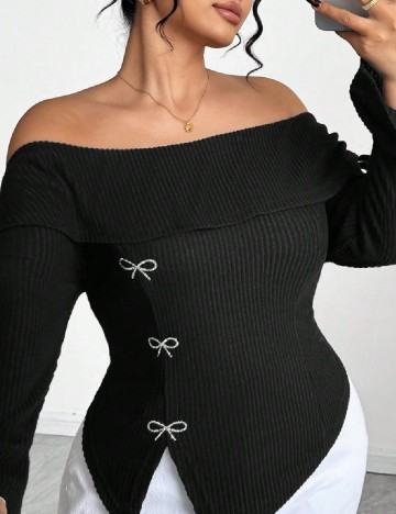 Bluza SHEIN CURVE, negru