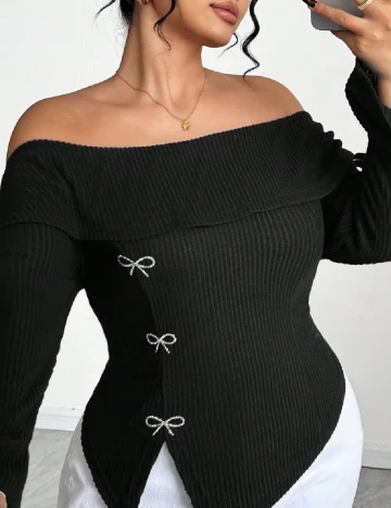 Bluza SHEIN CURVE, negru