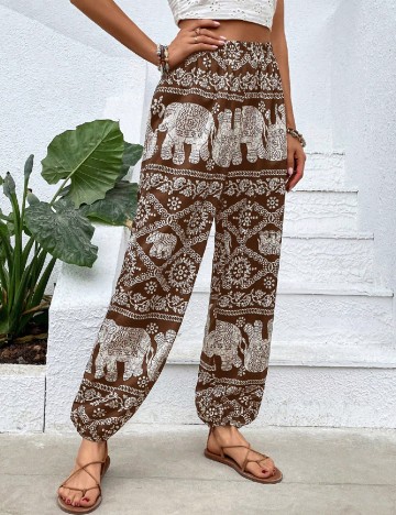 Pantaloni SHEIN, maro