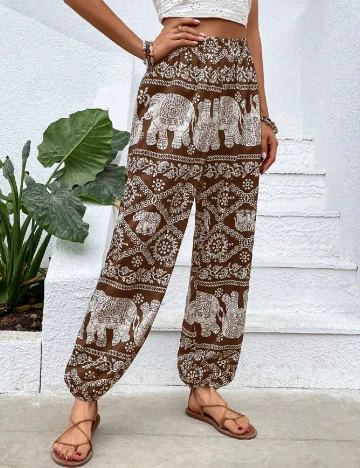 Pantaloni SHEIN, maro