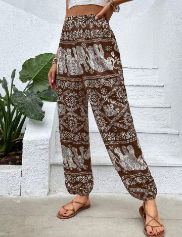 Pantaloni SHEIN, maro