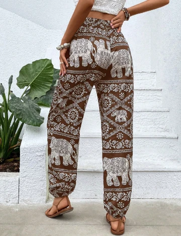 Pantaloni SHEIN, maro