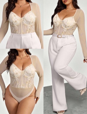 Body SHEIN CURVE, crem