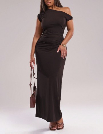 Rochie lunga SHEIN CURVE, maro