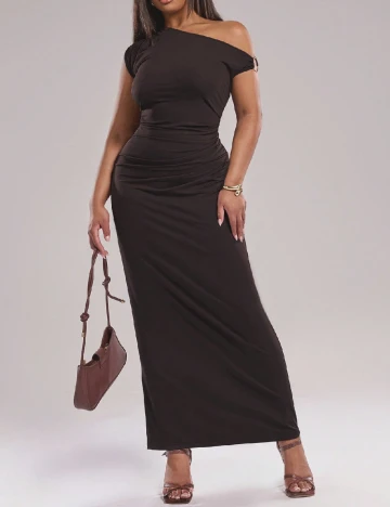 Rochie lunga SHEIN CURVE, maro