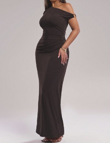 Rochie lunga SHEIN CURVE, maro