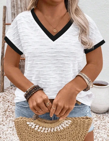 Tricou SHEIN CURVE, alb