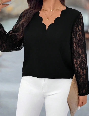 Bluza SHEIN CURVE, negru