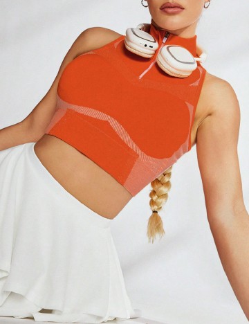 Top SHEIN, portocaliu