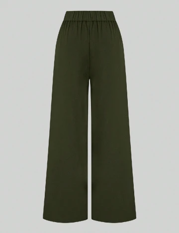 Pantaloni SHEIN CURVE, verde inchis