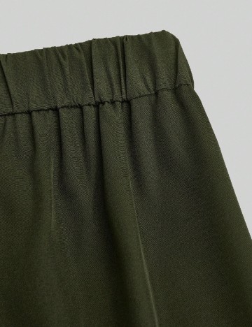 Pantaloni SHEIN CURVE, verde inchis