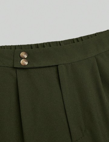Pantaloni SHEIN CURVE, verde inchis