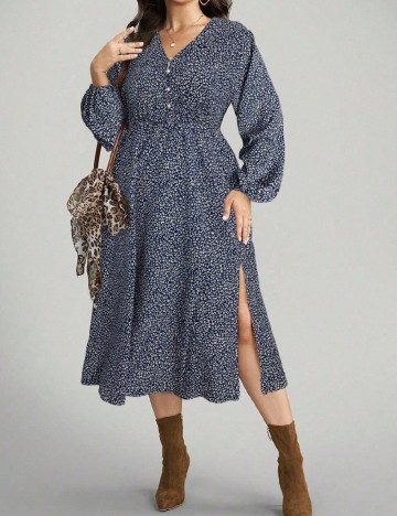 
						Rochie medie SHEIN CURVE, albastru