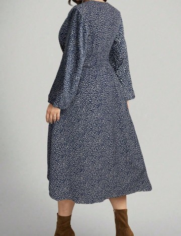 Rochie medie SHEIN CURVE, albastru